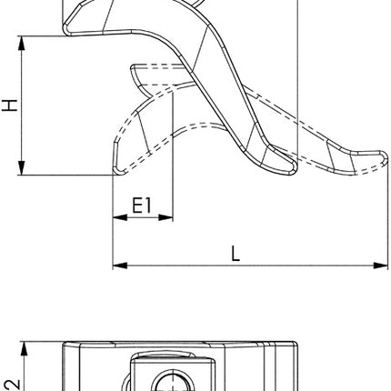 Artiglio di serraggio AMF n. 6321 per scanalatura a T 18 mm ( 4000833068 )