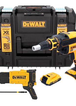 DeWalt DCF 620 NT cordless drywall screwdriver 18 V 30 Nm brushless + 1x rechargeable battery 2.0 Ah + TSTAK - without charger