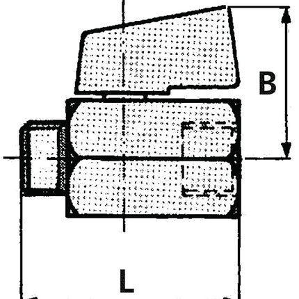 RIEGLER mini válvula de bola VÁLVULA LÍNEA 6 mm 1/4 ( 4163000190 )