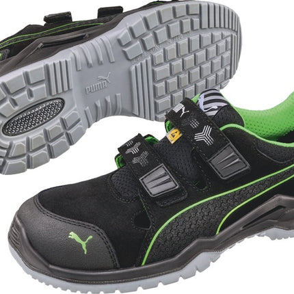 PUMA safety sandal Neodyme Green Low size 45 black/green ( 4300700465 )