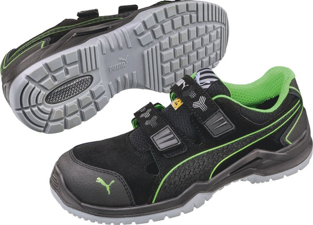 PUMA safety sandal Neodyme Green Low size 45 black/green ( 4300700465 )