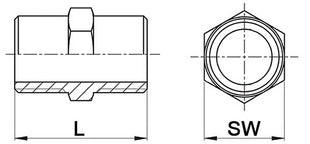 SPRINGER double nipple NPS=1/2 ″ ( 4500100134 )