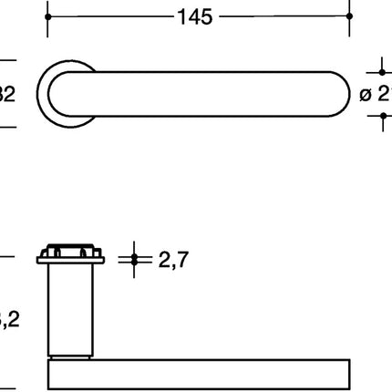 HEWI Rosettengarnitur 270XAM01.130 Edelstahl XA ( 8000590654 )