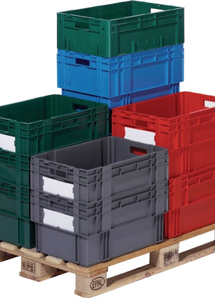 LA-KA-PE Swivel stacking container PP red ( 9000446135 )