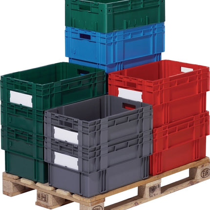 LA-KA-PE Swivel stacking container PP red ( 9000446135 )