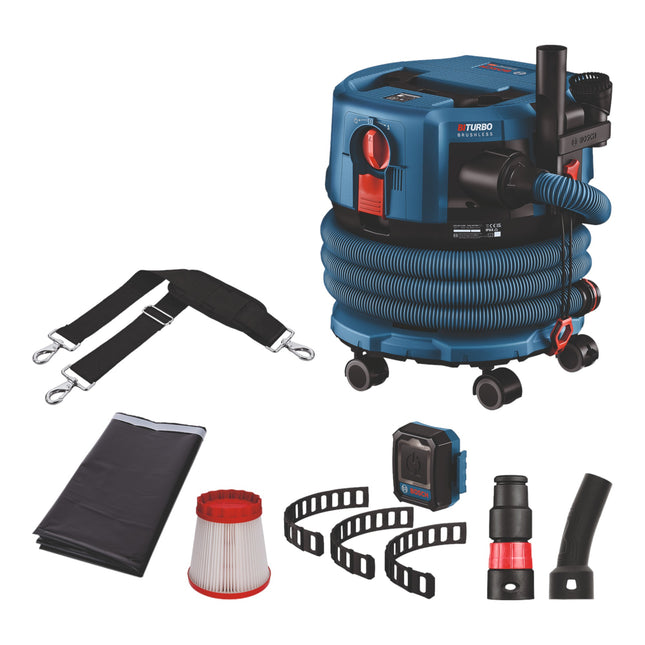 Bosch GAS 18V-12 MC Professional cordless hoover BITURBO Brushless ( 06019K2000 ) + accessories - without battery, without charger