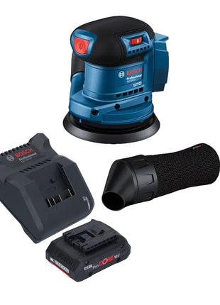 Ponceuse excentrique à batterie Bosch GEX 185-LI Professional 18 V 125 mm sans balais + 1 batterie ProCORE 4,0 Ah + chargeur