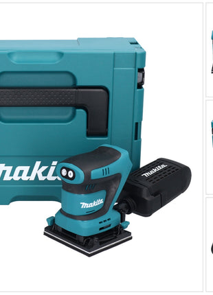 Levigatrice orbitale a batteria Makita DBO 480 ZJ 18 V 112 x 102 mm + Makpac - senza batteria, senza caricabatterie