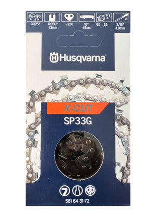 Wymienna piła łańcuchowa Husqvarna X CUT SP33G Dłuto połówkowe 1,3 mm 33 cm ( 581643172 )