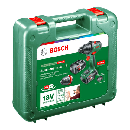 Bosch Home AdvancedImpact 18 cordless impact drill 18 V 39 Nm ( 06039B5109 ) Brushless + 2x rechargeable battery 2.5 Ah + charger + case