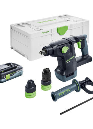 Festool KHC 18 EB-Basic cordless combihammer 18 V 2.6 J SDS-Plus Brushless + 1x rechargeable battery 4.0 Ah + Systainer - without charger