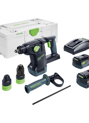 Festool KHC 18 5.0 EBI-Plus cordless combihammer 18 V 2.6 J SDS-Plus Brushless ( 577448 ) + 2x rechargeable battery 5.0 Ah + charger + systainer