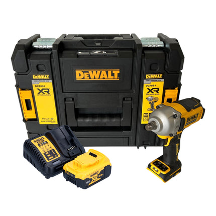 Llave de impacto sin cable DeWalt DCF 891 P1T 18 V 1084 Nm 1/2" sin escobillas + 1x batería recargable 5,0 Ah + cargador + TSTAK