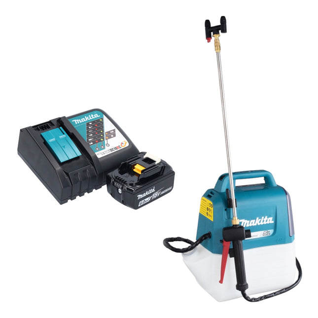 Makita DUS 054 RG Pulvérisateur à pression sans fil 18 V 5,0 l 3,0 bar + 1x batterie 6,0 Ah + chargeur