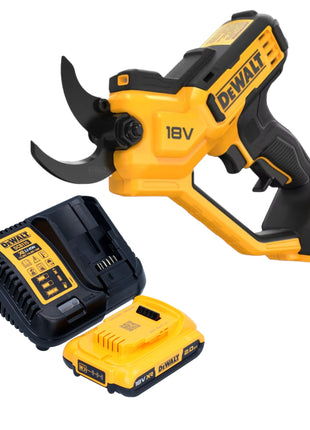 Tijeras de podar a batería DeWalt DCMPP 568 D1 18 V 38 mm + 1x batería 2,0 Ah + cargador