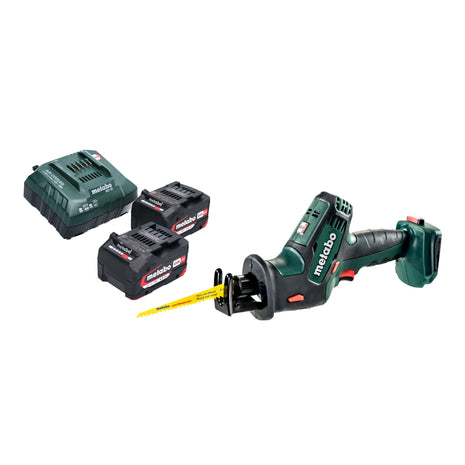 Metabo SSE 18 LTX Compact cordless reciprocating saw 18 V 13 mm + 2x rechargeable battery 4.0 Ah + charger
