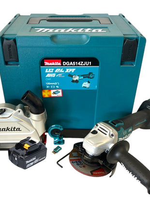 Makita DGA 514 G1JU1 Cordless angle grinder 18 V 125 mm brushless + 1x rechargeable battery 6.0 Ah + Makpac - without charger