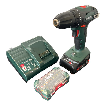 Set di trapani avvitatori a batteria Metabo BS 18 18 V 48 Nm ( 602207580 ) + 1x batteria ricaricabile 2,0 Ah + caricabatterie + cassetta portapunte + borsa