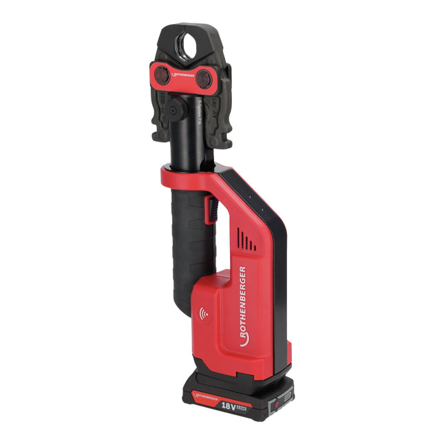 Macchina crimpatrice a batteria Rothenberger Romax Compact III Set base 1 18 V 19 kN ( 1000004267 ) + 1x batteria ricaricabile 2,0 Ah + caricatore