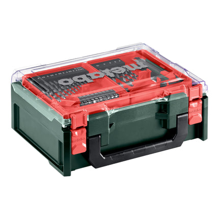 Metabo Powermaxx BS Basic Set Perceuse-visseuse sans fil 12 V 34 Nm ( 600080710 ) + 2x batterie 2,0 Ah + chargeur + 41 pcs. kit d'accessoires + coffret