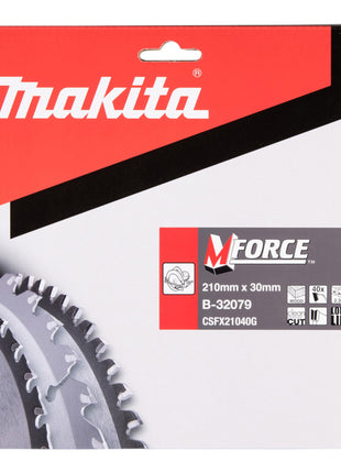 Lama circolare Makita M-FORCE 210 x 30 x 2,3 mm 40 denti ( B-32079 ) per legno