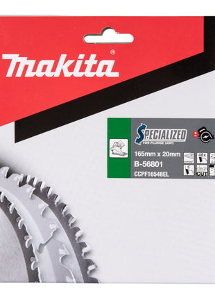 Makita CCPF16548EL Lama circolare SPECIALIZZATA 165 x 20 x 2,0 mm 48 denti ( B-56801 ) per materiale composito Corian