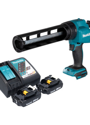Makita DCG 180 RA cordless cartridge gun 18 V + 2x rechargeable battery 2.0 Ah + charger
