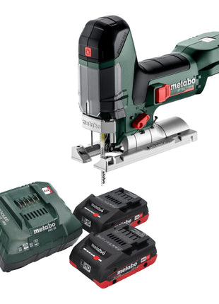 Seghetto alternativo a batteria Metabo ST 18 LT 130 BL 18 V 130 mm senza spazzole + 2x batteria LiHD 4,0 Ah + caricatore