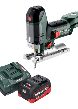 Seghetto alternativo a batteria Metabo ST 18 LT 130 BL 18 V 130 mm senza spazzole + 1x batteria LiHD 5,5 Ah + caricatore