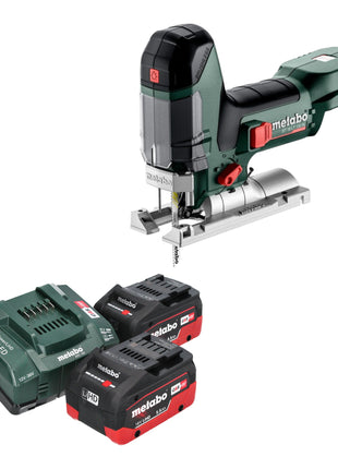 Seghetto alternativo a batteria Metabo ST 18 LT 130 BL 18 V 130 mm senza spazzole + 2x batteria LiHD 5,5 Ah + caricatore