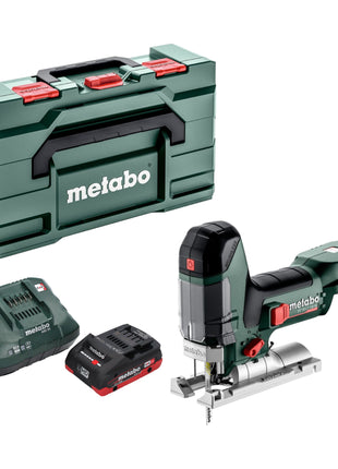 Metabo ST 18 LT 130 BL seghetto alternativo a batteria 18 V 130 mm senza spazzole + 1x batteria LiHD 4,0 Ah + caricatore + metabox