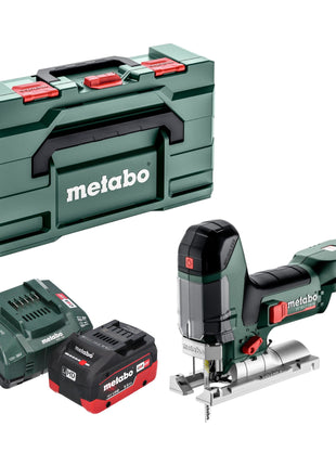Metabo ST 18 LT 130 BL seghetto alternativo a batteria 18 V 130 mm senza spazzole + 1x batteria LiHD 5,5 Ah + caricatore + metabox