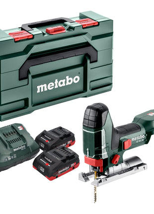 Seghetto alternativo a batteria Metabo ST 18 L 90 18 V 90 mm + 2x batteria LiHD 4,0 Ah + caricatore + metabox