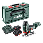 Seghetto alternativo a batteria Metabo ST 18 L 90 18 V 90 mm + 2x batteria LiHD 4,0 Ah + caricatore + metabox