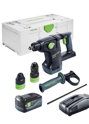 Festool KHC 18 EB-Basic cordless combihammer 18 V 2.6 J SDS-Plus Brushless + 1x rechargeable battery 5.0 Ah + quick charger + systainer