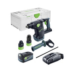Festool KHC 18 EB-Basic cordless combihammer 18 V 2.6 J SDS-Plus Brushless + 1x rechargeable battery 5.0 Ah + quick charger + systainer