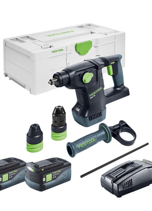 Festool KHC 18 EB-Basic cordless combihammer 18 V 2.6 J SDS-Plus Brushless + 2x rechargeable battery 5.0 Ah + quick charger + systainer