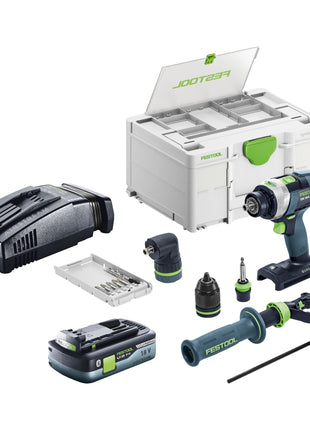 Festool TPC 18 4 I Basic Set Akku Schlagbohrschrauber 18 V 75 Nm Brushless 1x Akku 4 0 Ah Schnellladegeraet Systainer 0 - toolbrothers