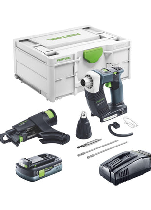 Festool DURADRIVE DWC 18-4500 Basic akumulatorowa wkrętarka budowlana 18 V 14 Nm bezszczotkowa + 1x akumulator 4,0 Ah + szybka ładowarka + systainer