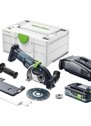 Festool DSC-AGC 18-125 FH EB-Basic cordless freehand cutting system 18 V 125 mm brushless + 1x rechargeable battery 4.0 Ah + quick charger + systainer
