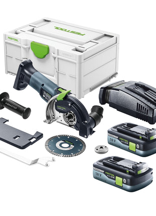 Festool DSC-AGC 18-125 FH EB-Basic cordless freehand cutting system 18 V 125 mm brushless + 2x rechargeable battery 4.0 Ah + quick charger + systainer