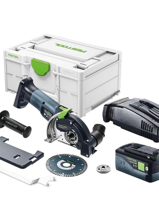 Festool DSC-AGC 18-125 FH EB-Basic Système de tronçonnage à main libre sans fil 18 V 125 mm Brushless + 1x batterie 5,0 Ah + chargeur rapide + Systainer
