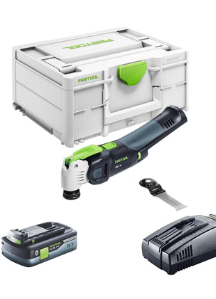 Festool VECTURO OSC 18 E-Basic cordless oscillating tool 18 V Starlock Max Brushless + 1x battery 4.0 Ah + quick charger + systainer