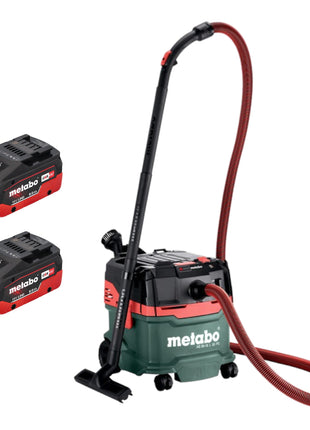 Metabo AS 36 18 L 20 PC aspirapolvere a batteria a secco/umido 36 V ( 2x 18 V ) 20 L + 2x batteria LiHD 8,0 Ah - senza caricabatterie
