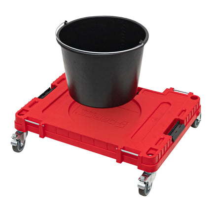 Qbrick System ONE transport platform 2.0 Workshop RED Ultra HD 625 x 503 x 160 mm 120 kg with metal swivel wheels and brake