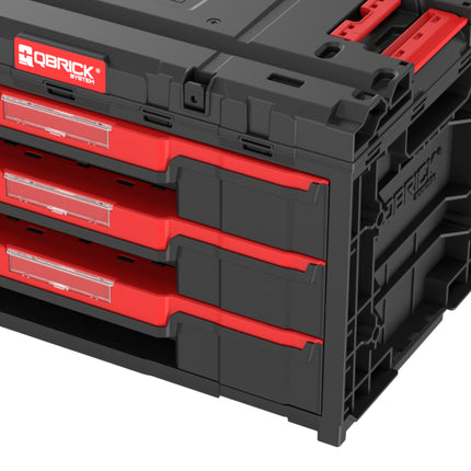 Qbrick System ONE Cassetto 3 Cassetta portautensili 2.0 Cassetta portautensili 587 x 380 x 340 mm 27 l con tre cassetti
