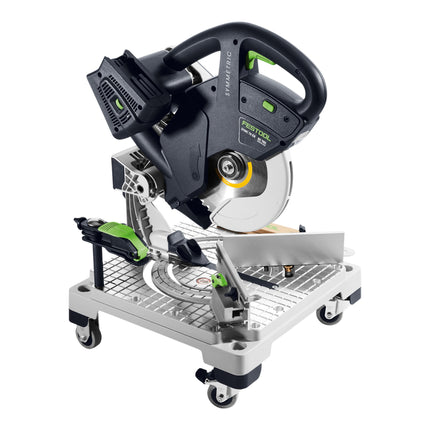 Sierra sin cable para molduras Festool SYMC 70 EB-Basic SYMMETRIC 36 V ( 2 x 18 V ) 216 mm + 4x batería recargable 4,0 Ah + cargador doble + Systainer