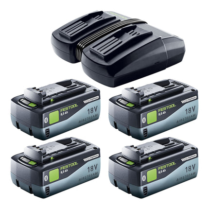 Sierra sin cable para molduras Festool SYMC 70 Basic SYMMETRIC 36 V ( 2 x 18 V ) 216 mm + 4x batería recargable 8,0 Ah + cargador doble + Systainer