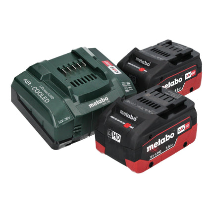 Metabo KH 18 LTX 24 akumulatorowy kombimłot 18 V 2,1 J SDS Plus + 2x akumulator LiHD 5,5 Ah + ładowarka