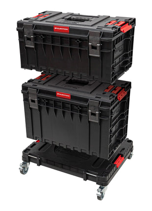 Toolbrothers RHINO XXL mobiler Transportroller ECO Movement+ Rollbrett mit Schwenkrädern aus Metall und Bremse